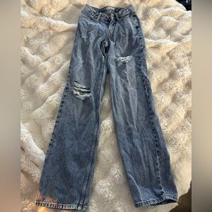wide leg- low rise jeans